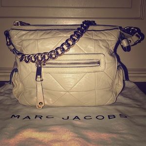 Marc Jacobs Ivory Quilted Gold Chain Shoulder Bag